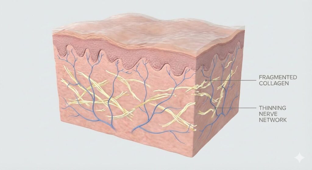 Stress effect on skin